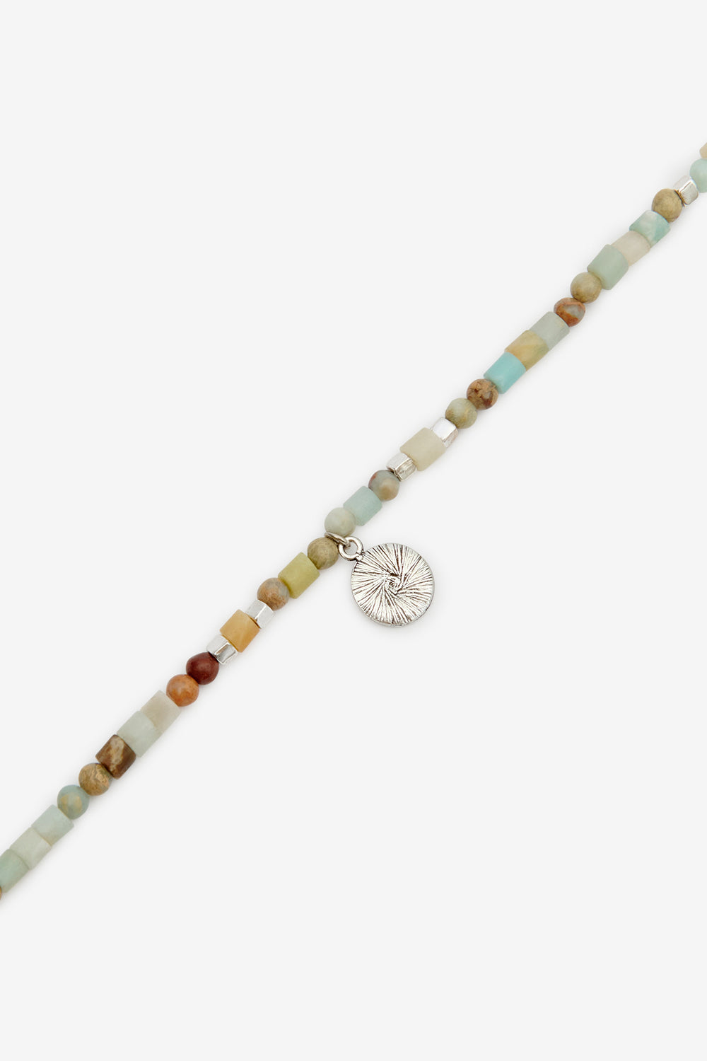 Collana con perla naturale pierce - Pastel green-silver - Man - 3