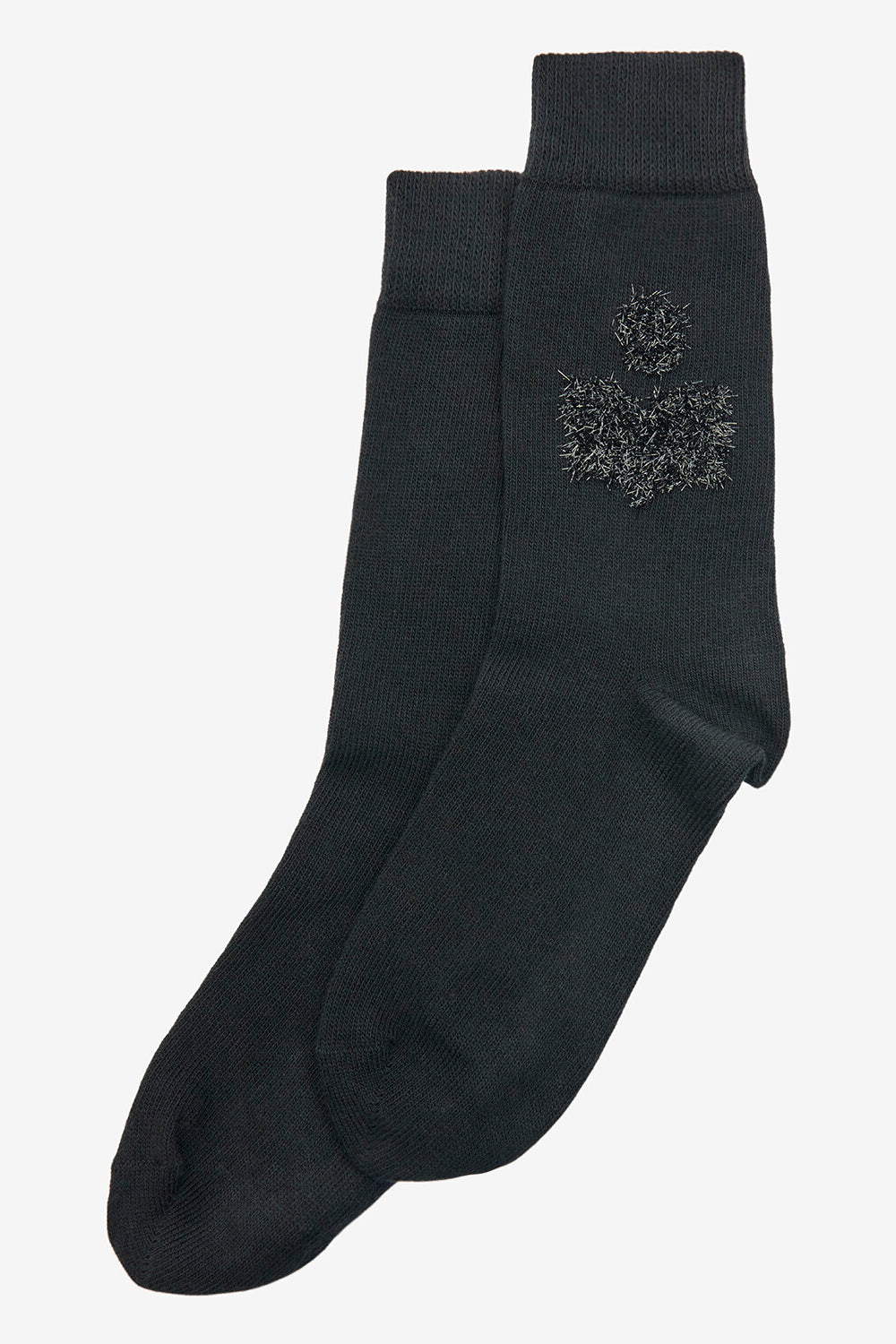 Sourya high fine knit socks - Black - Woman - 1