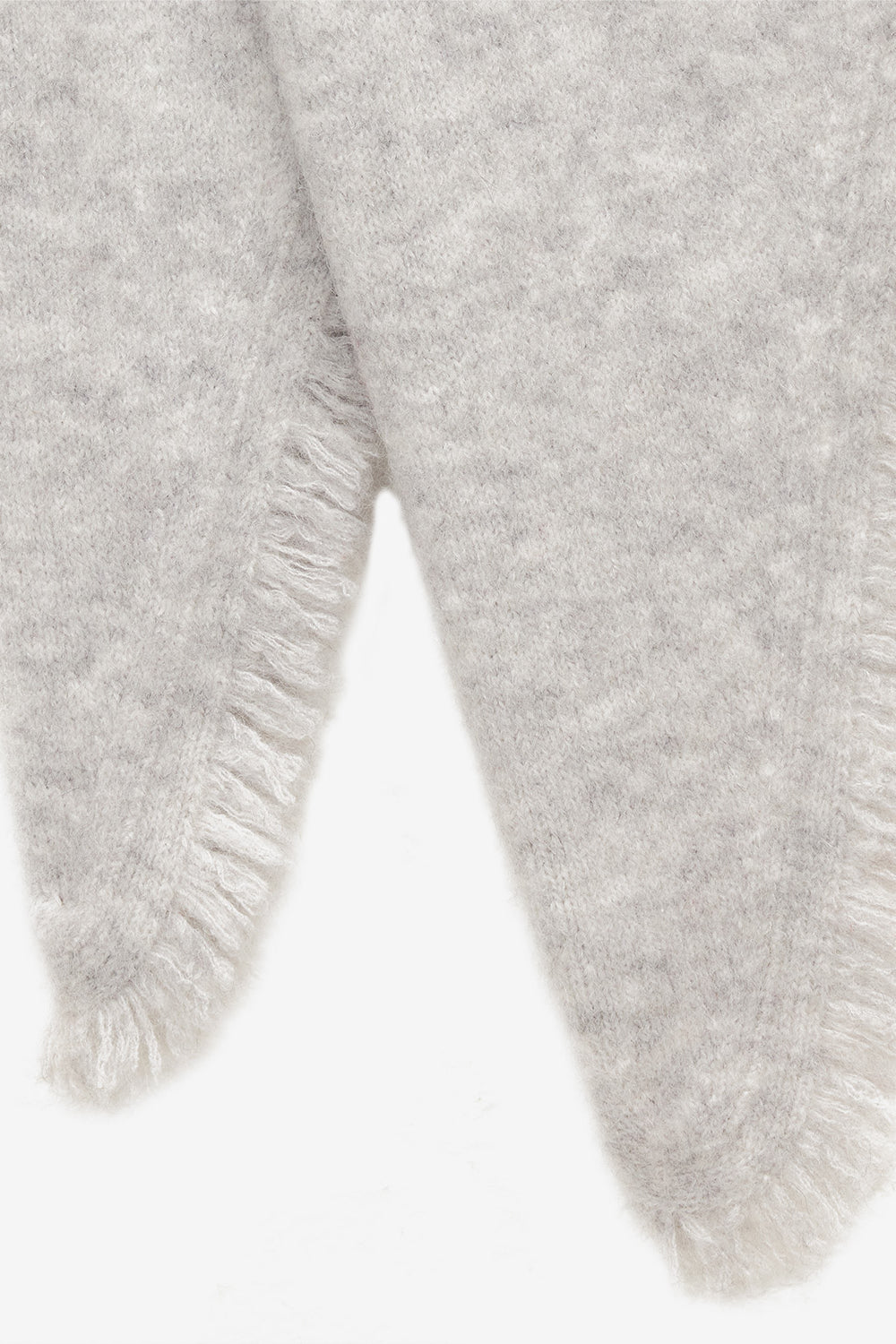 Penina mottled baby alpaca scarf - Light gray - Woman - 3