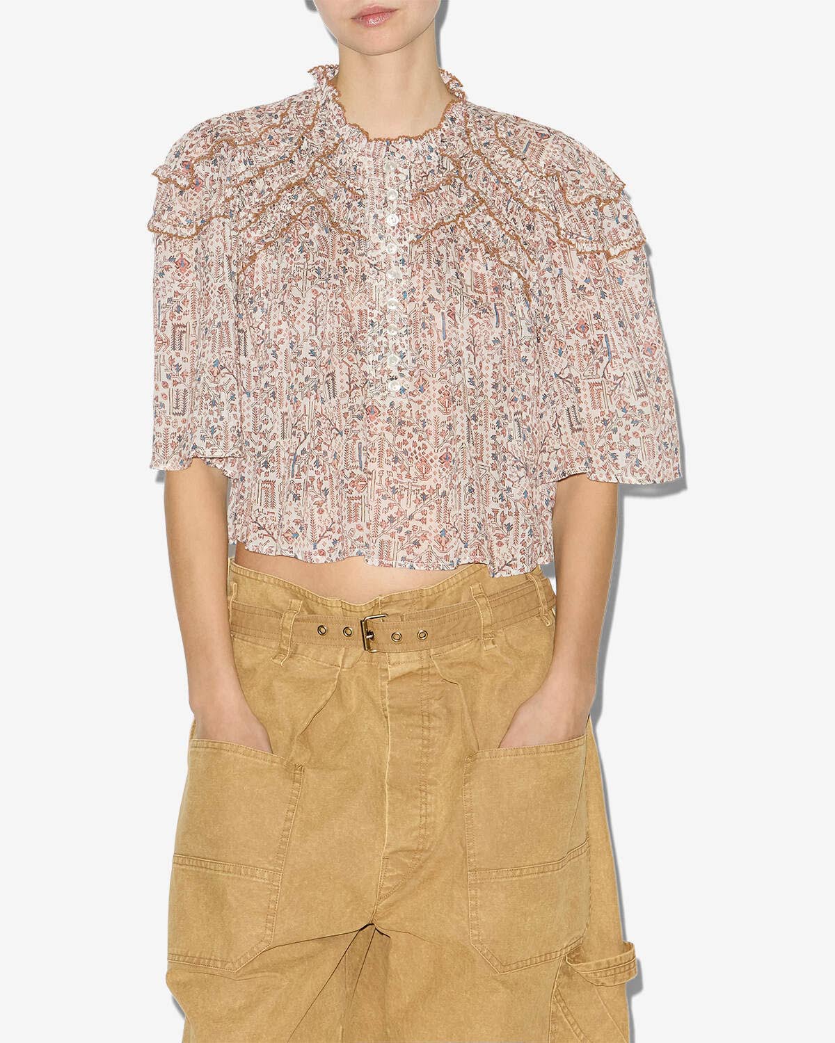 Top carmen Woman Écru 2