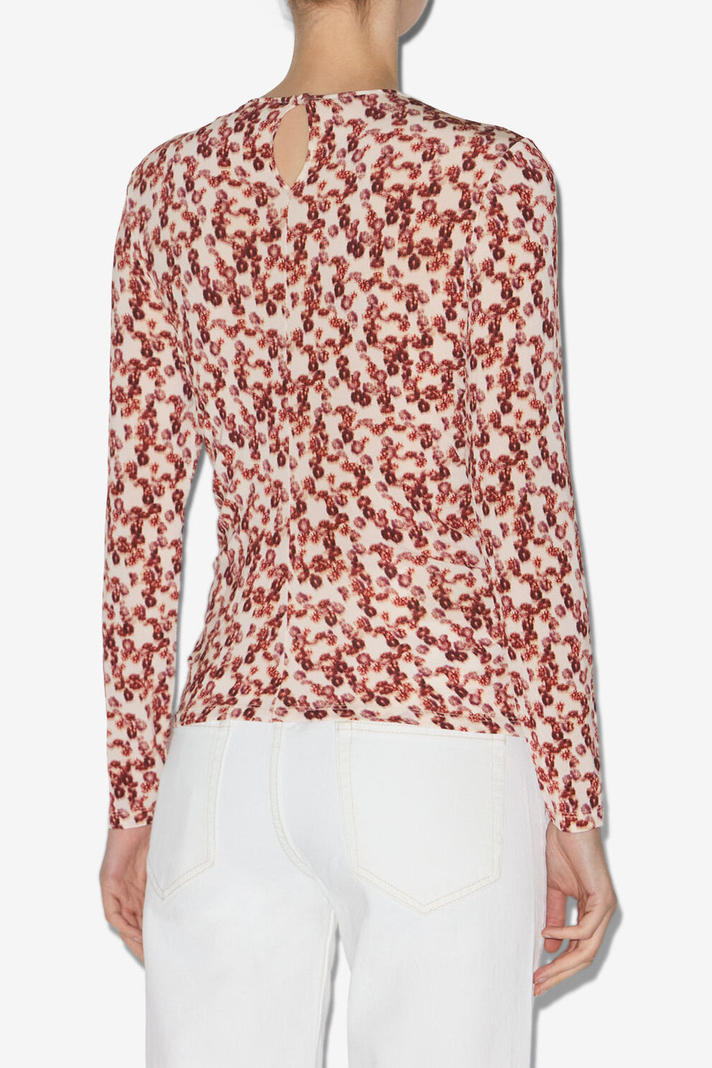 Gladice gathered jersey top - Garnet - Woman - 5