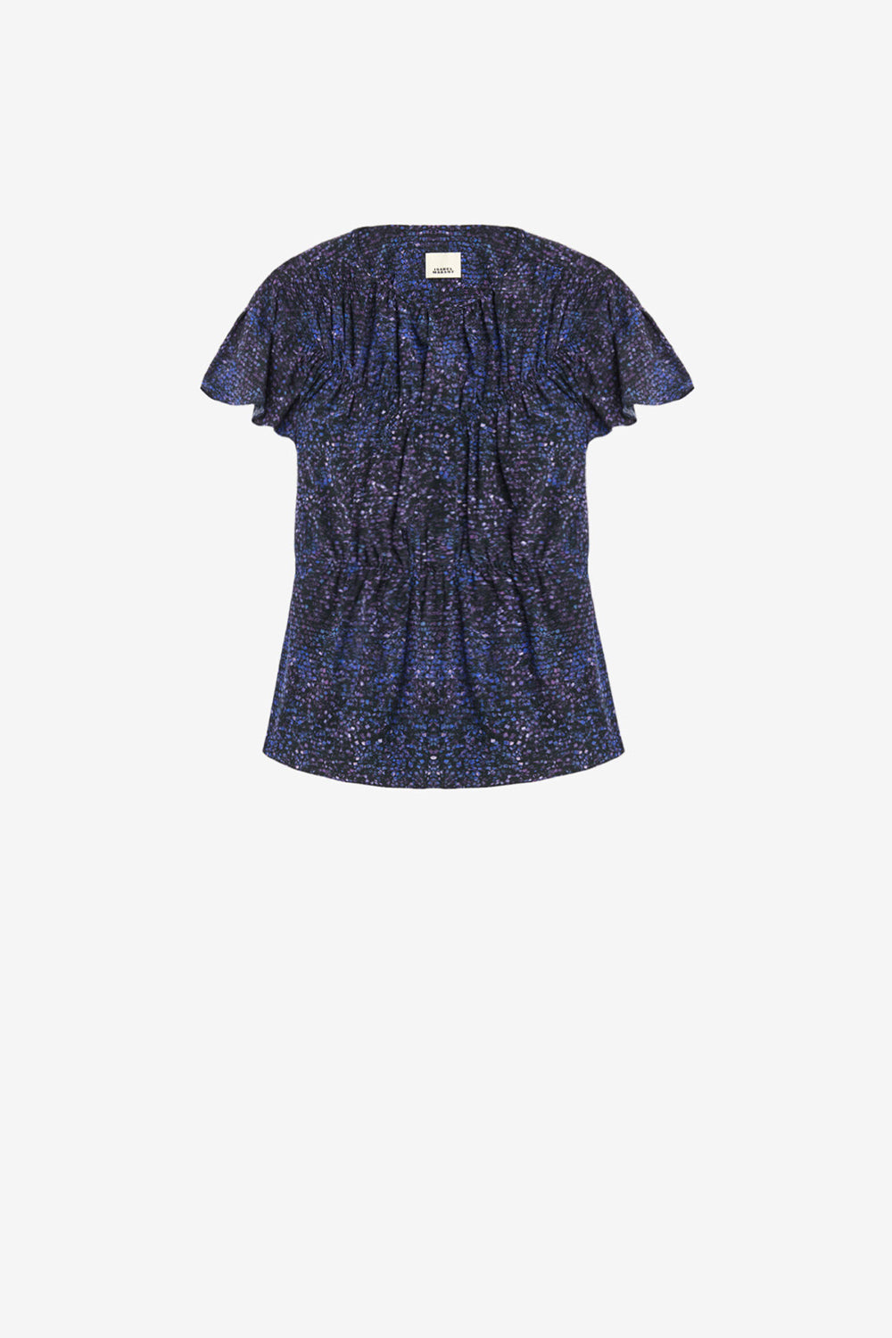 Synda printed silk top - Midnight - Woman - 1