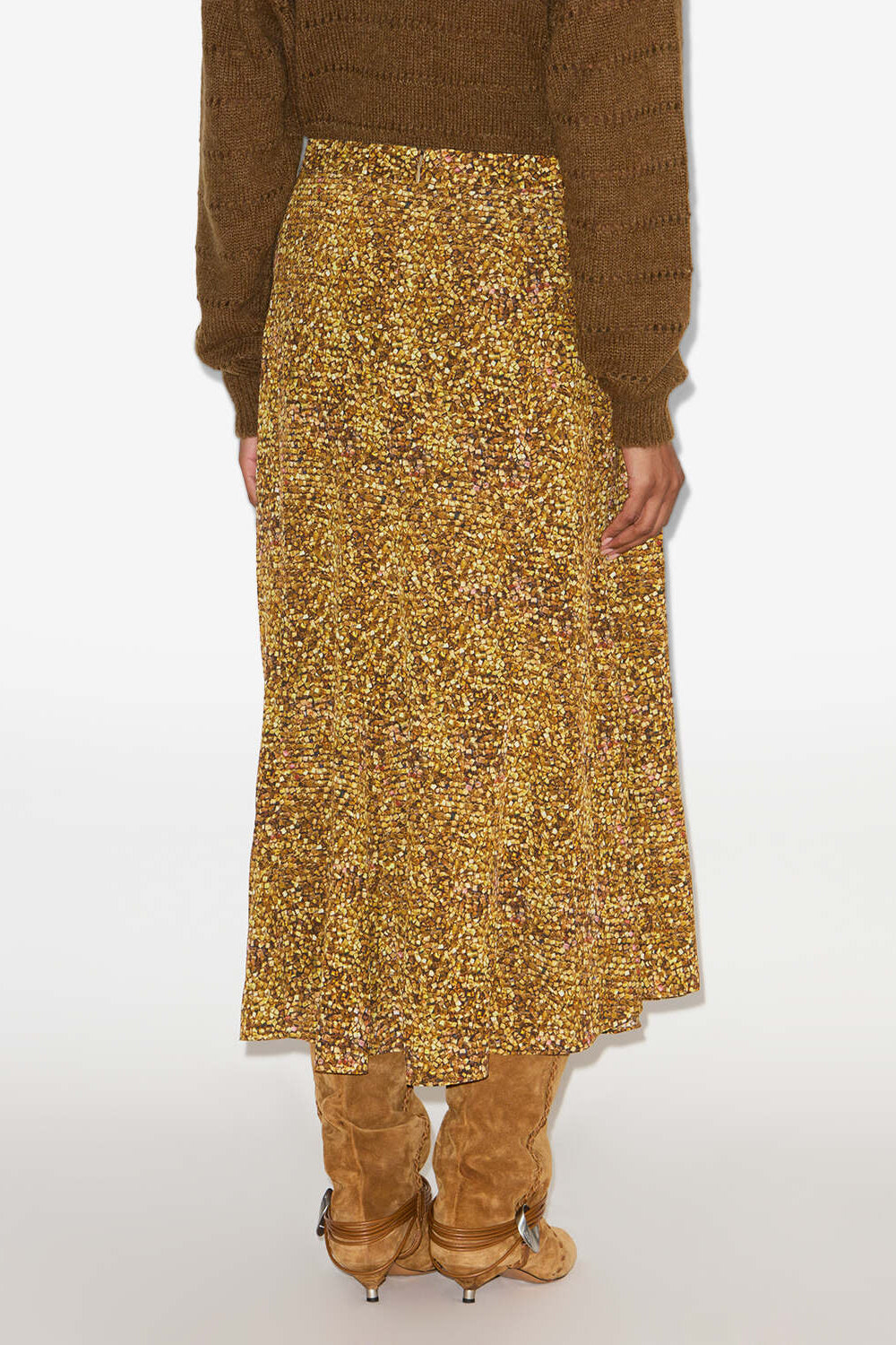 Hortensia printed midi skirt - Ochre - Woman - 5