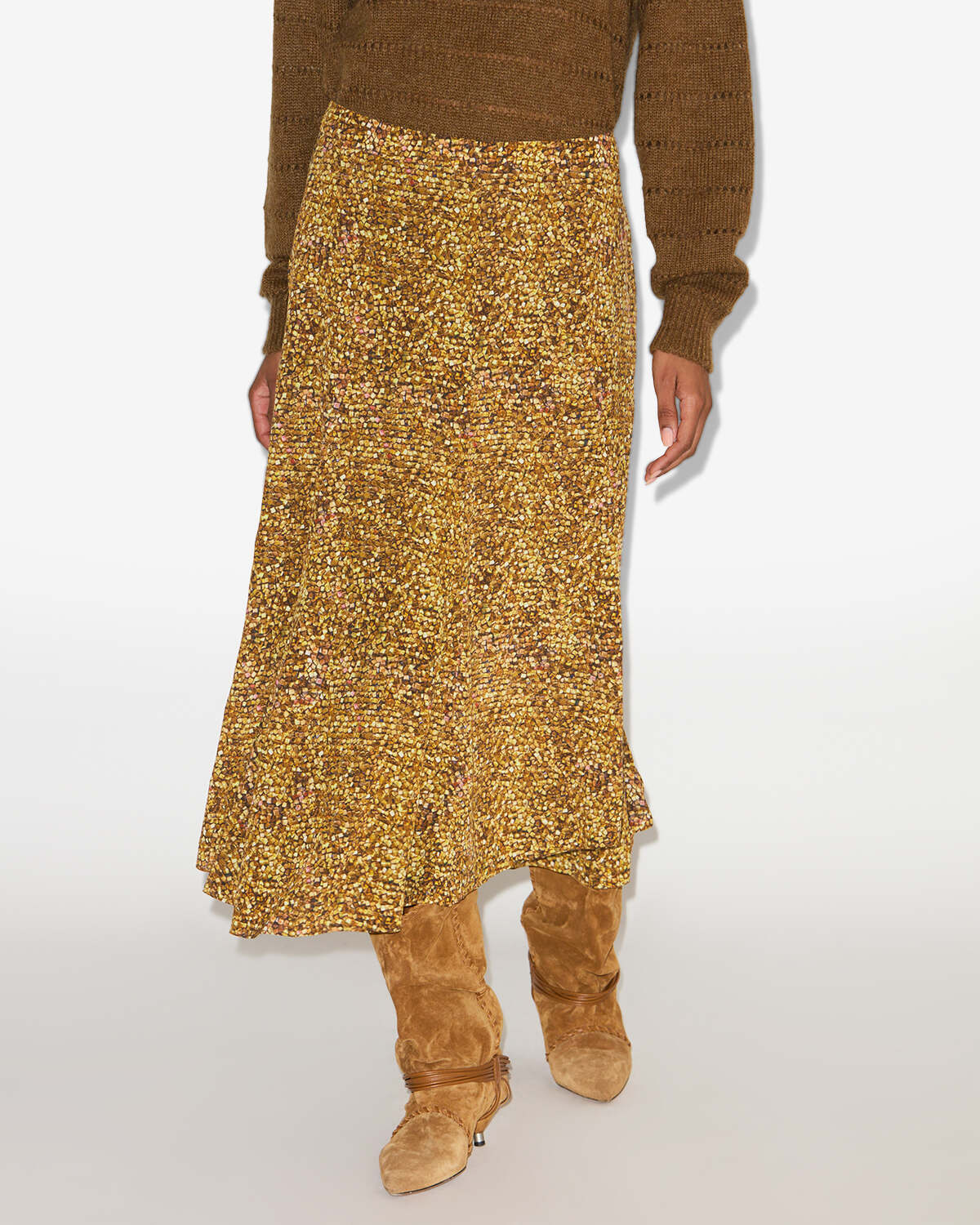 Falda hortensia Woman Ochre 4
