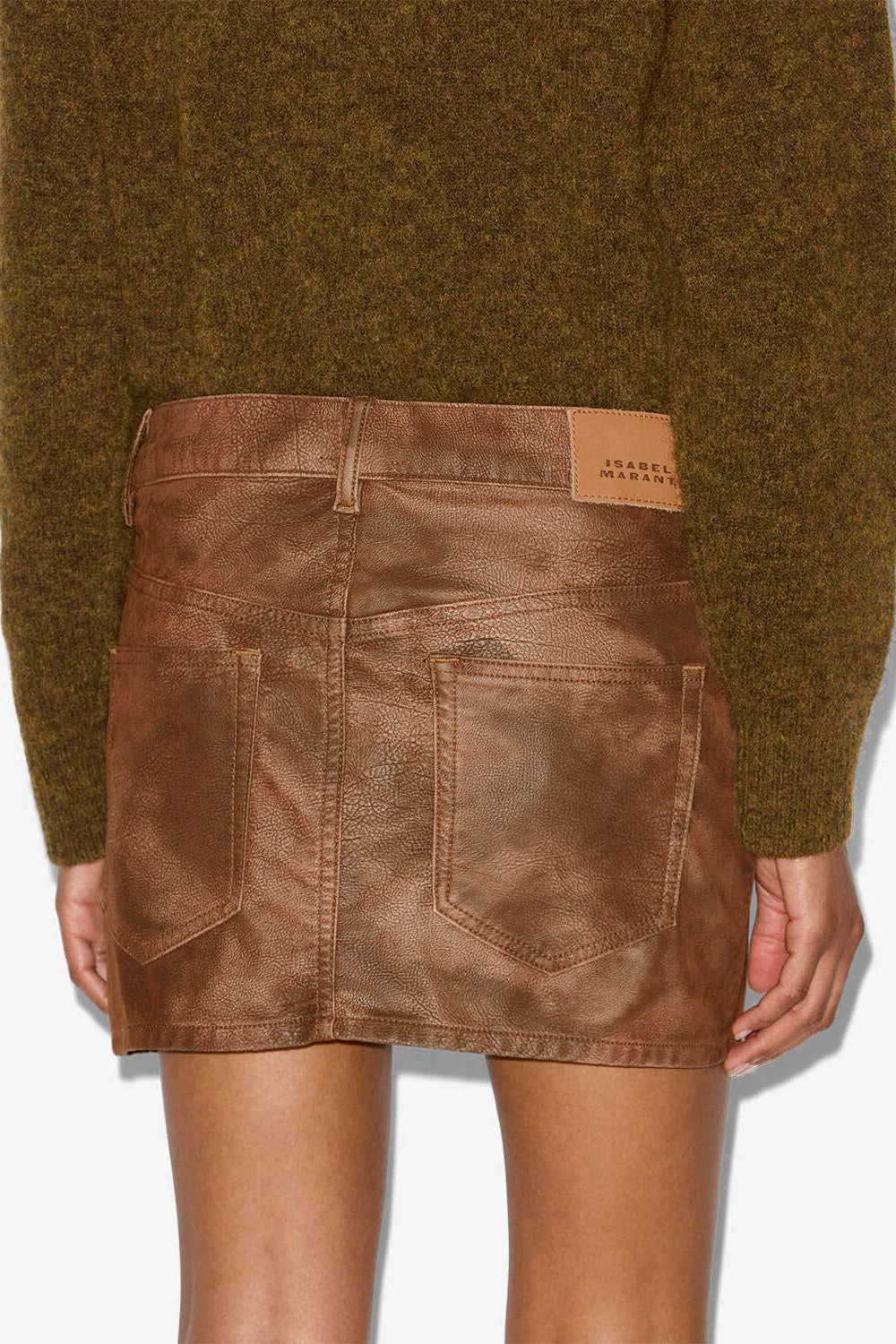 Mini-jupe kimmy en faux cuir - Tabacco - Woman - 4