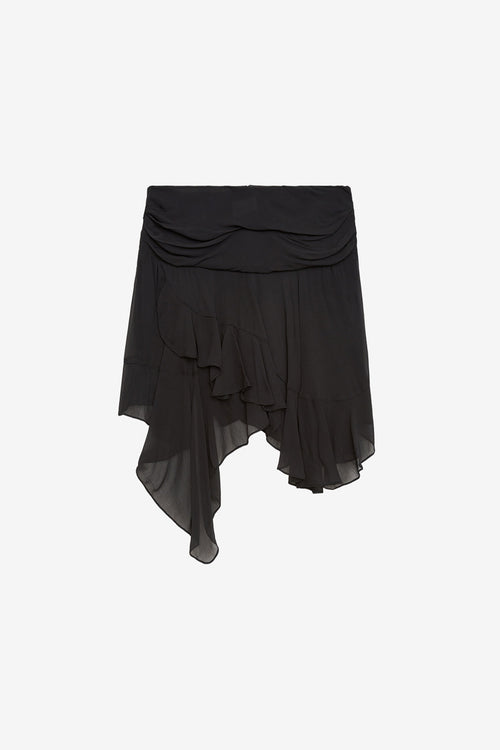 Berenicia 러플 미니 스커트 - 검은색 - Woman