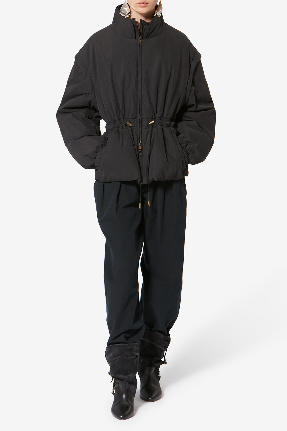 Manteau court zippé 2 en 1 dastyni - Noir délavé - Woman - 2