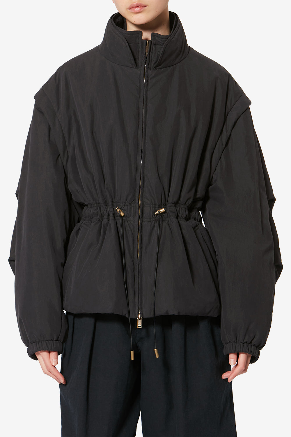 Manteau court zippé 2 en 1 dastyni - Noir délavé - Woman - 4