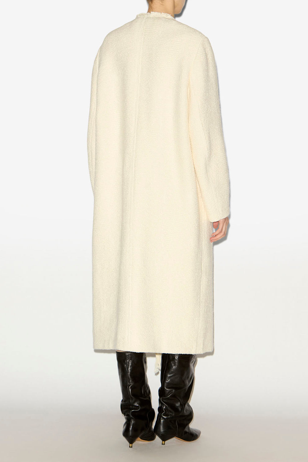 Manteau gameia en coton et lin - Écru - Woman - 4