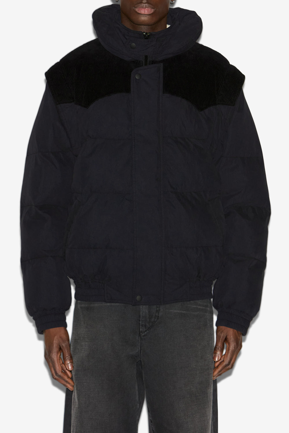 Dawson short cotton down coat - Black - Man - 4