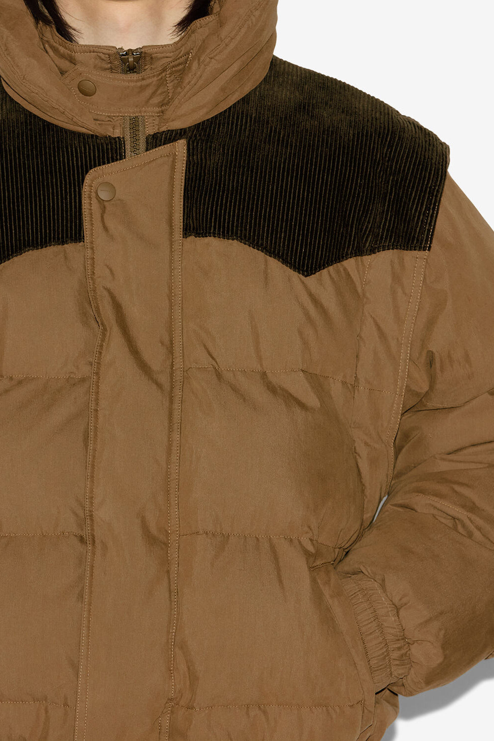 Dawson short cotton down coat - Khaki - Man - 3