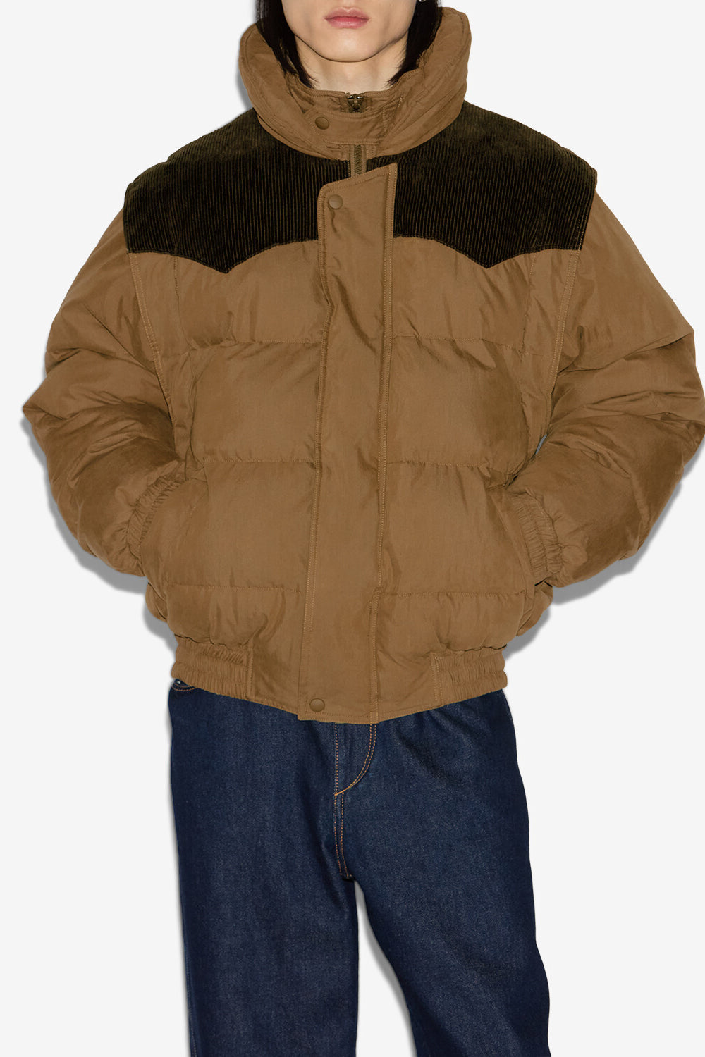 Dawson short cotton down coat - Khaki - Man - 4