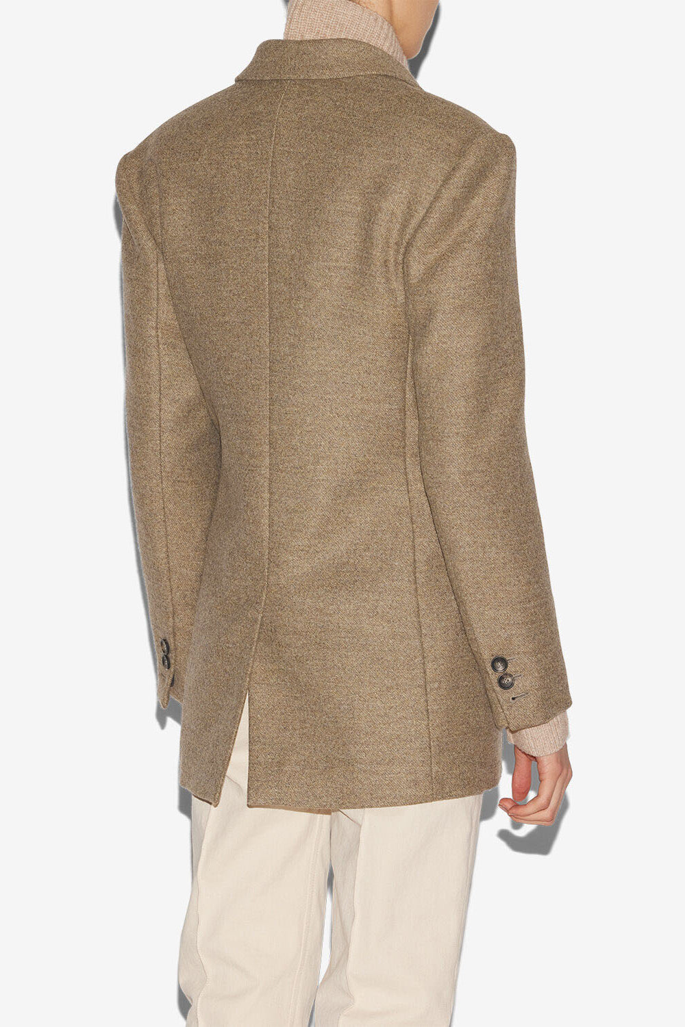 Isidora flecked wool coat - Light khaki - Woman - 5