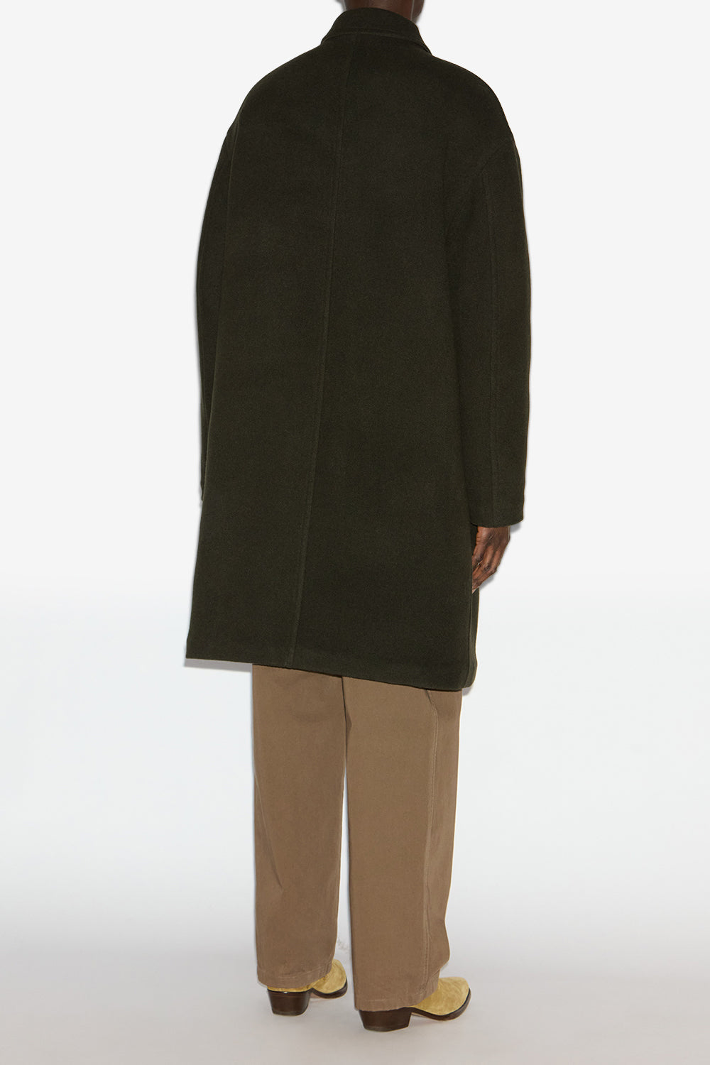 Kirk long wool blend coat - Dark khaki - Man - 5