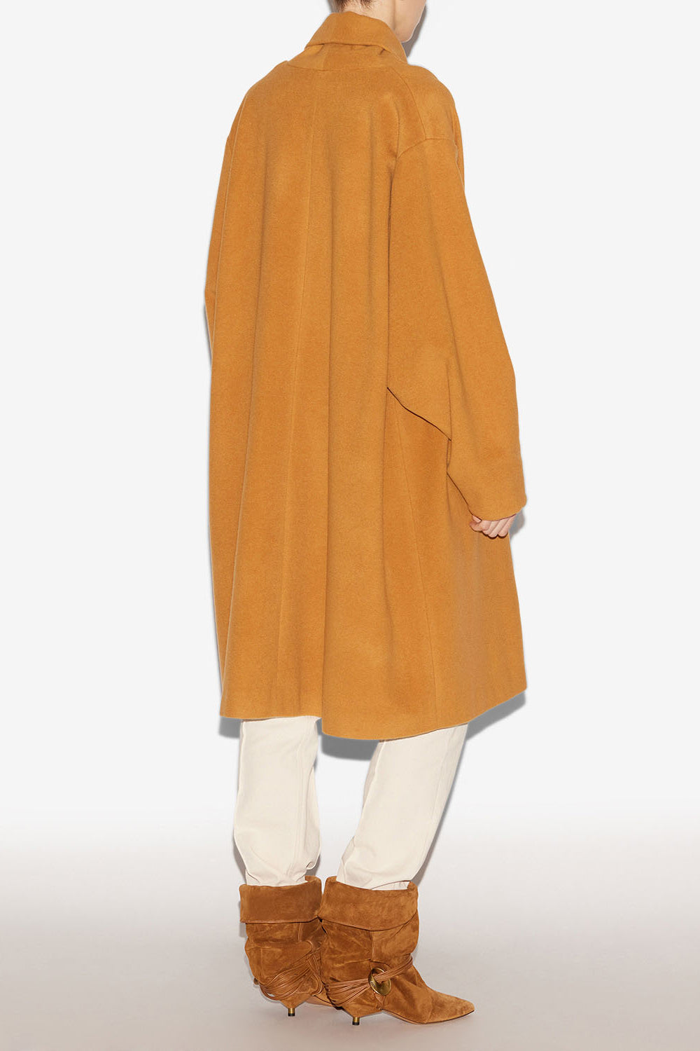 Elise long wool blend coat - Camel - Woman - 4