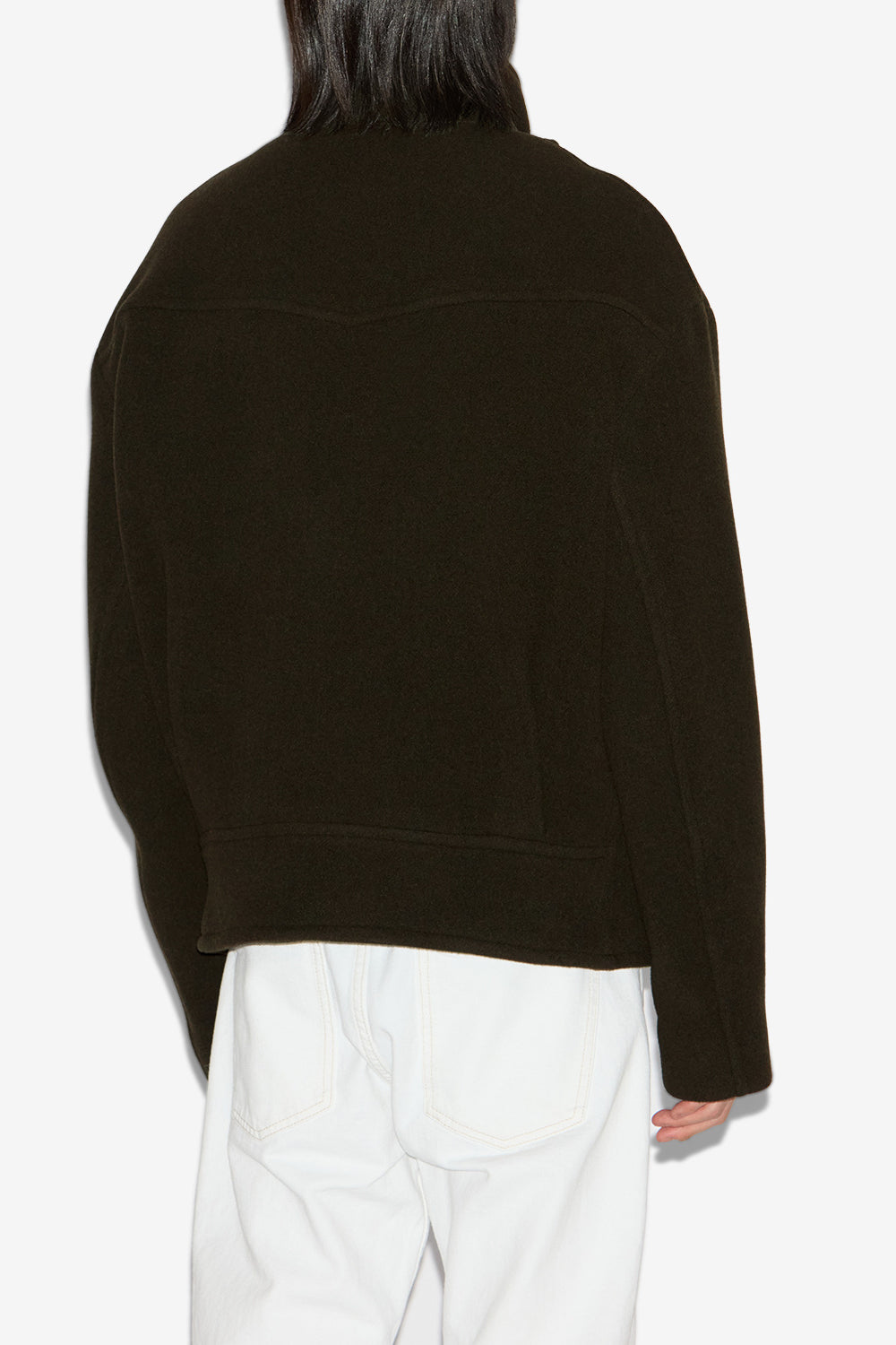 Keyle short wool blend coat - Dark khaki - Man - 5