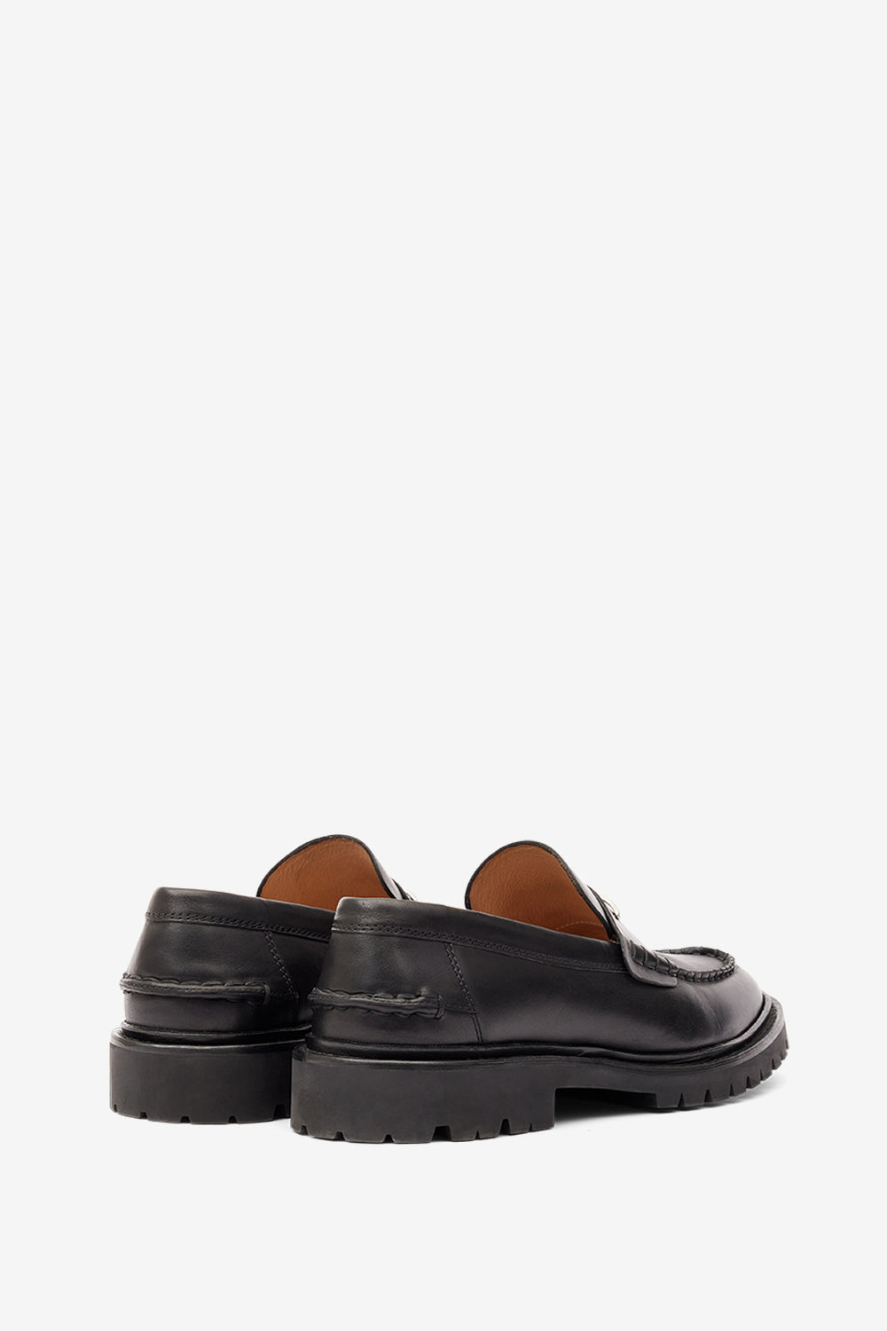 Frezzah calfskin leather loafers - Black - Man - 2