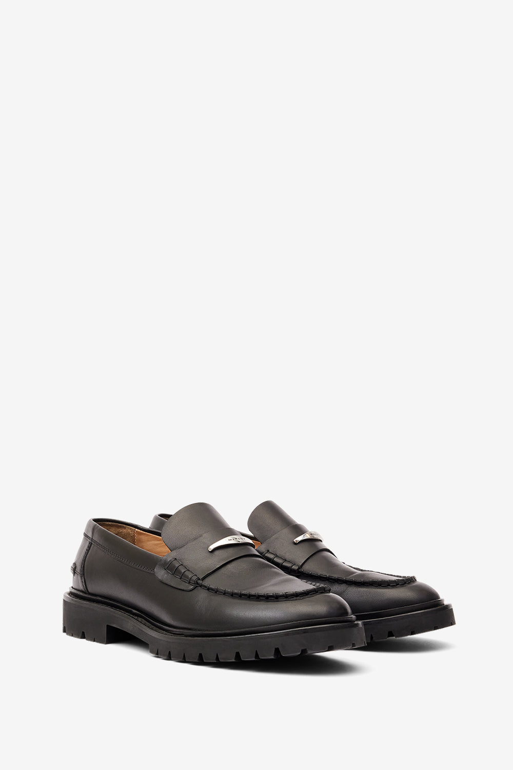 Frezzah calfskin leather loafers - Black - Man - 3