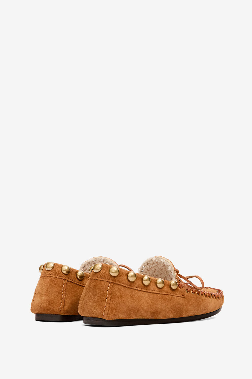 Fitza lined leather loafers - Cognac-gold - Woman - 2