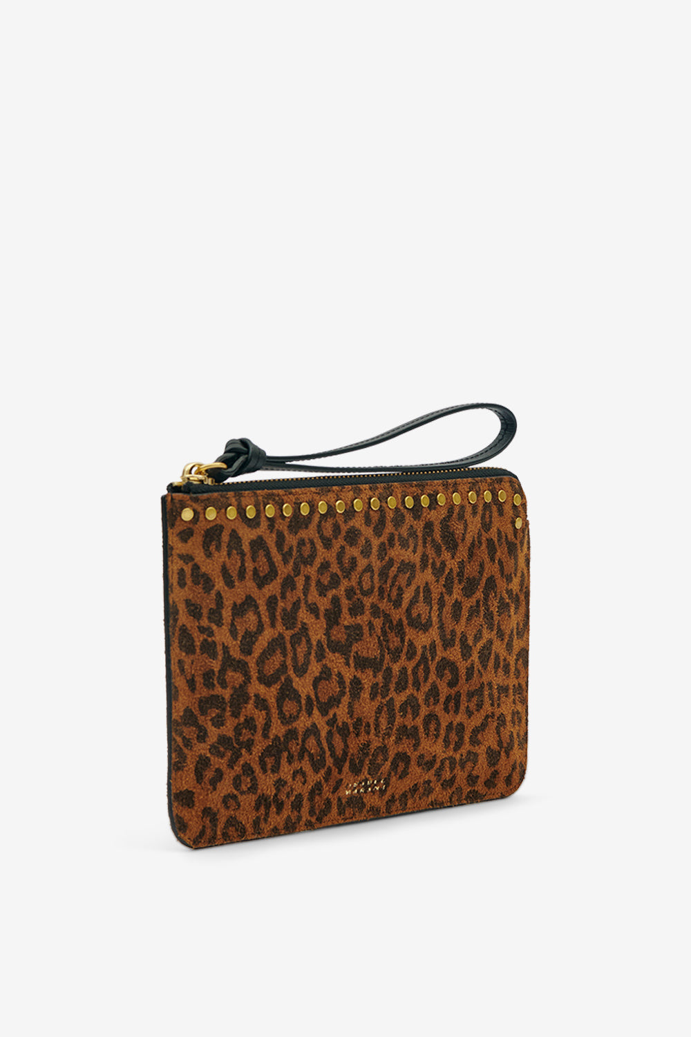 Flat pouch leather clutch bag - Leopard - Woman - 3