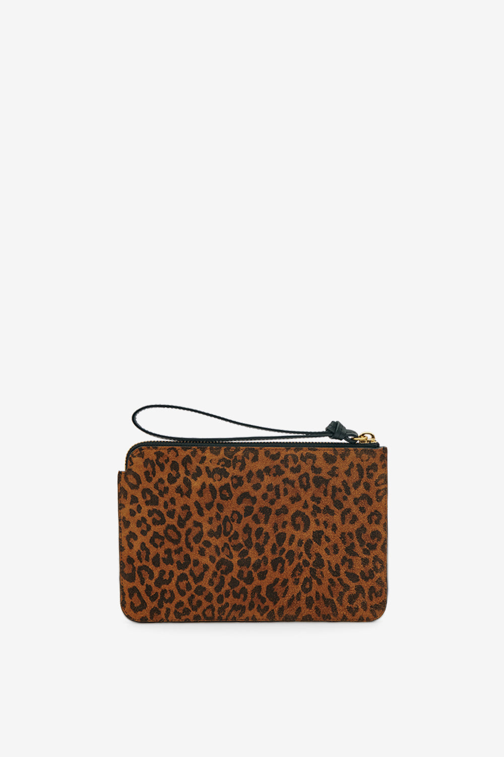 Flat pouch leather clutch bag - Leopard - Woman - 2