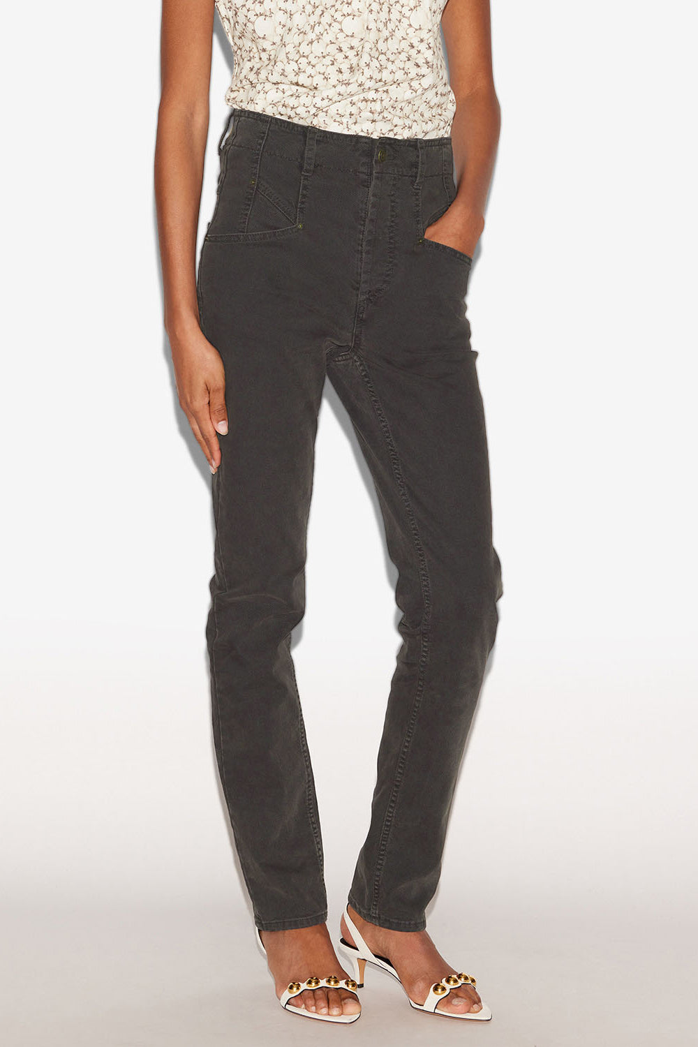 Jean slim niliane en denim - Noir délavé - Woman - 4