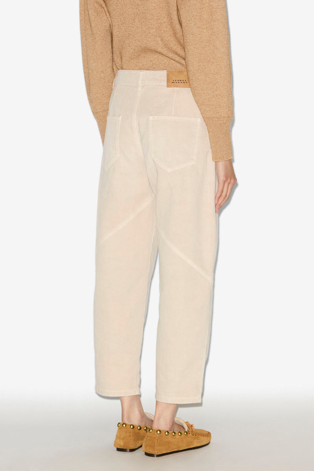 Jean catarina en denim à détails surpiqués - Écru - Woman - 5