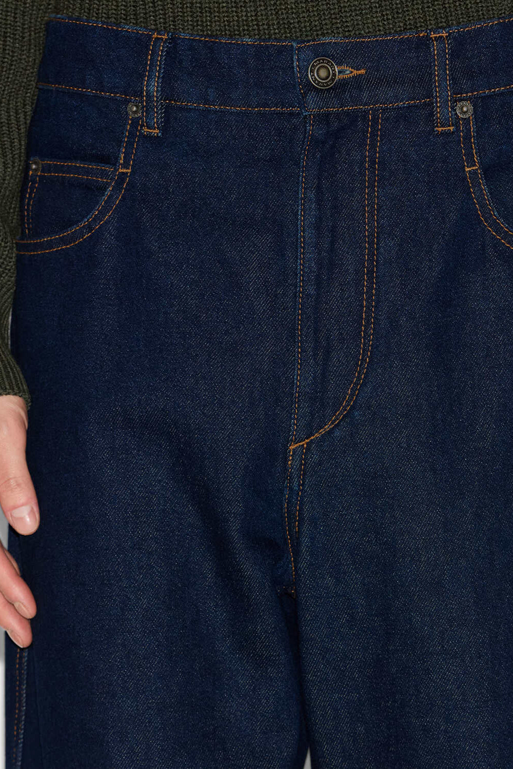 Weite jeans jameson aus unbearbeitetem denim - Dark midnight - Man - 3