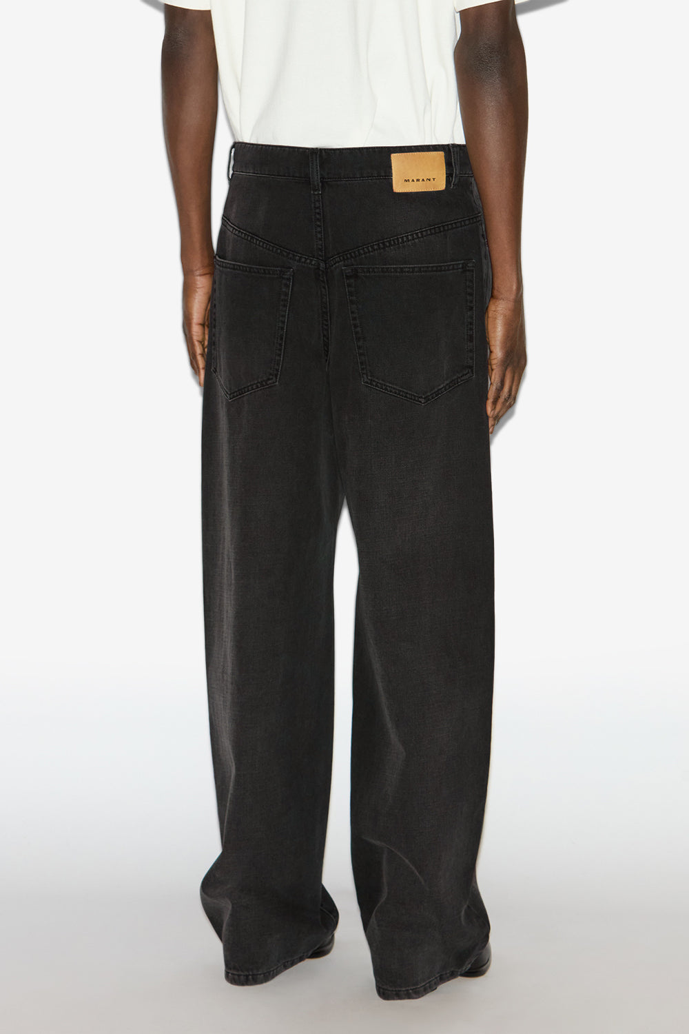Weite jeans jameson aus denim - Schwarz gewaschen - Man - 5