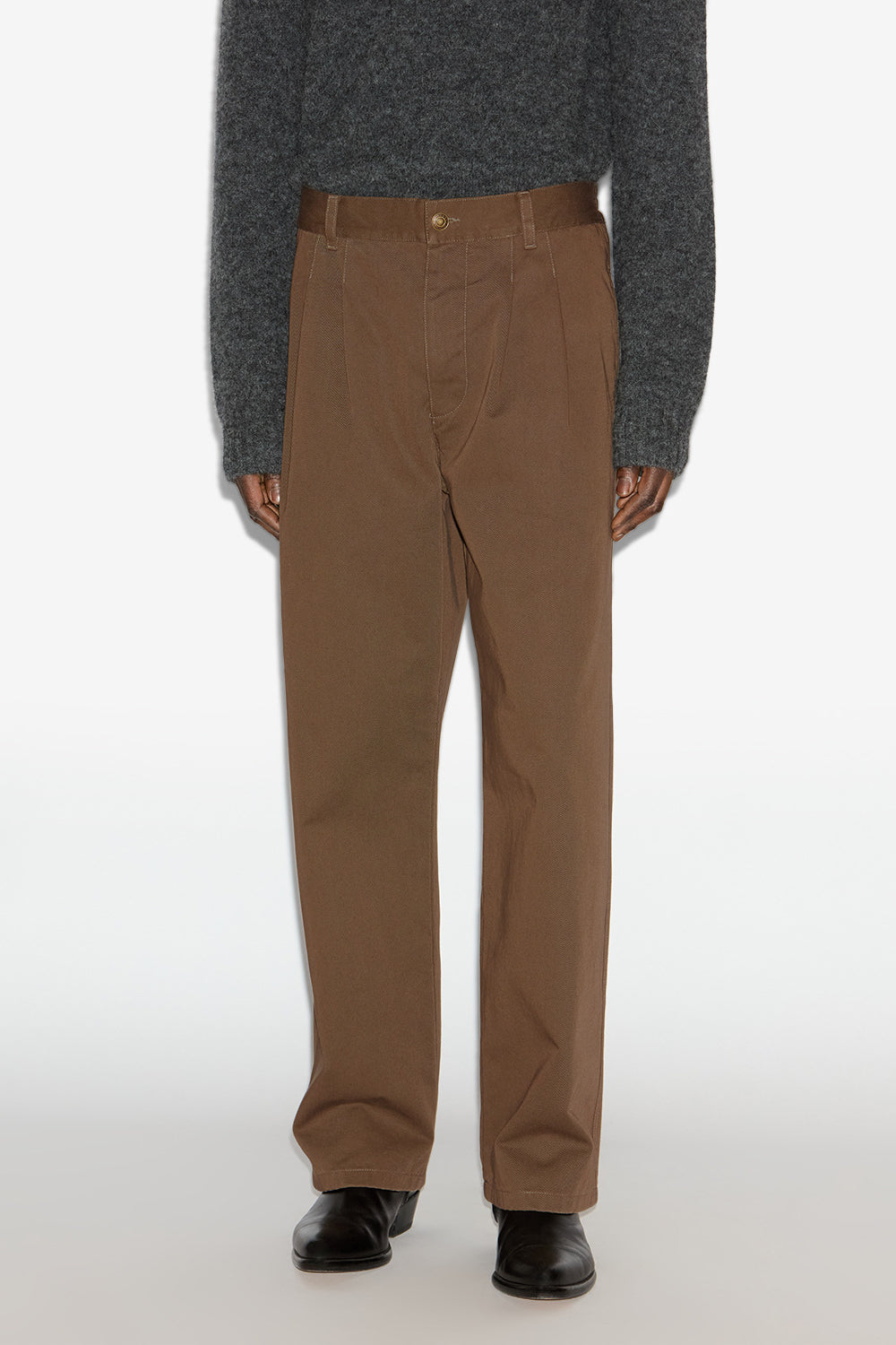 Hose kostin aus baumwollserge - Mocha - Man - 4