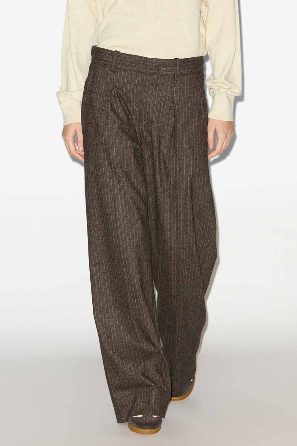 Pantalon tailleur lisetta en laine - Foncé bronze - Woman - 4