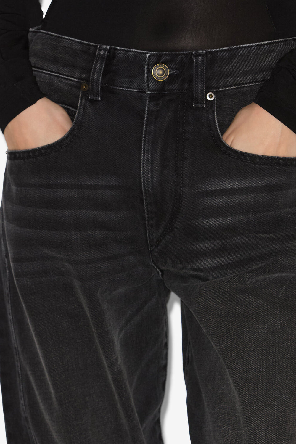 Jean barrel oriane en denim - Noir délavé - Woman - 3