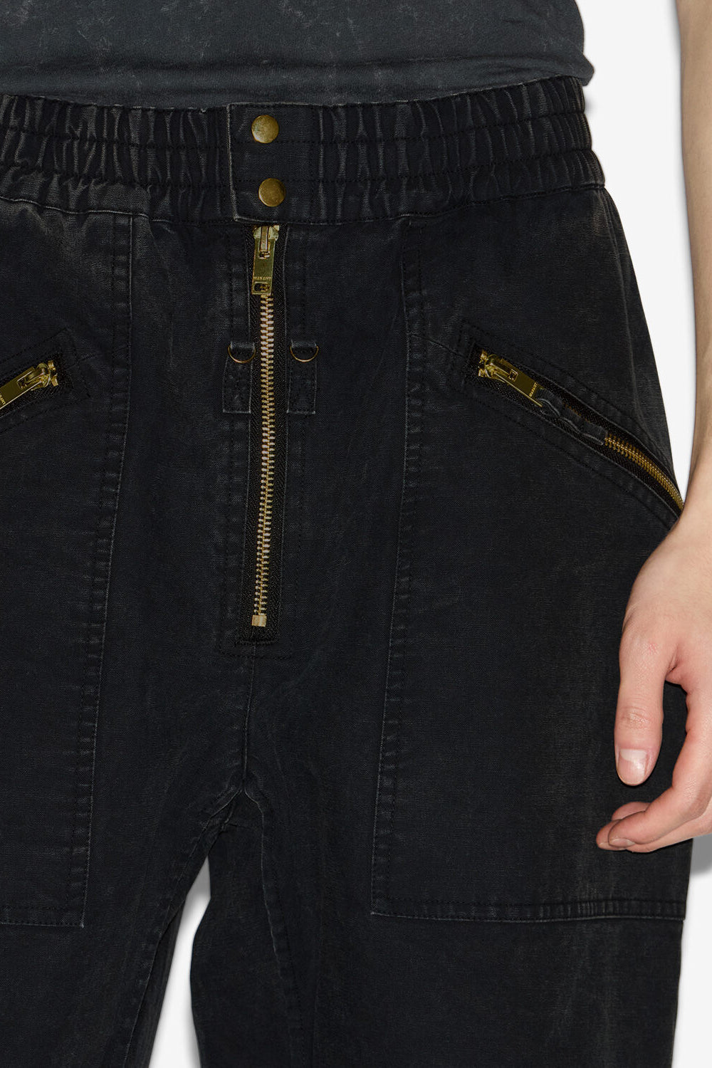 Pantaloni tils in cotone - Nero lavato - Man - 2