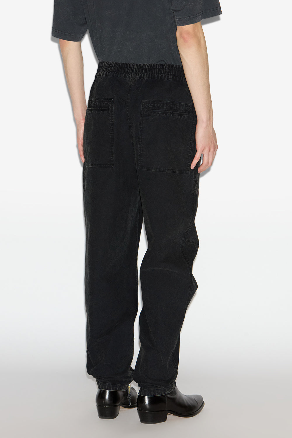Pantaloni tils in cotone - Nero lavato - Man - 4