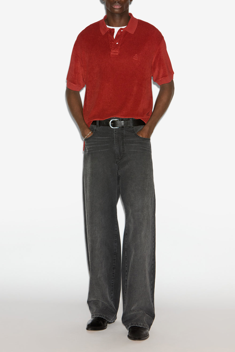 Polo vafko in velluto - Arancia - Man - 2