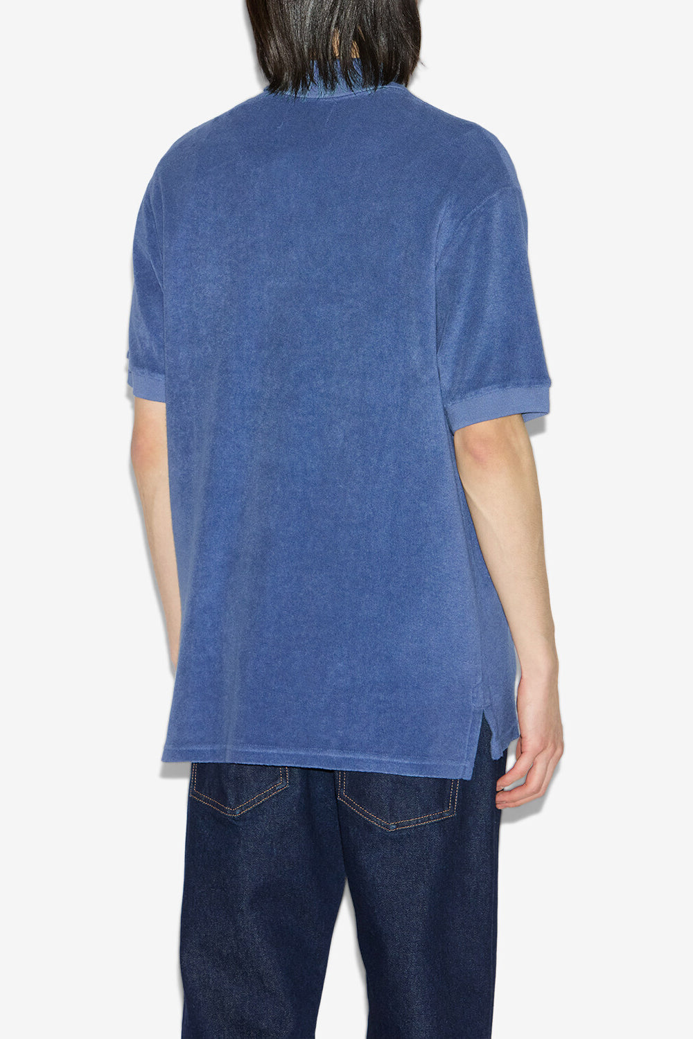 Vafko velvet polo shirt - Blue - Man - 5