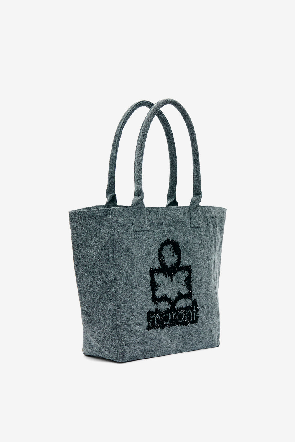 Small yenky faded cotton bag with logo - Gray - Woman - 4