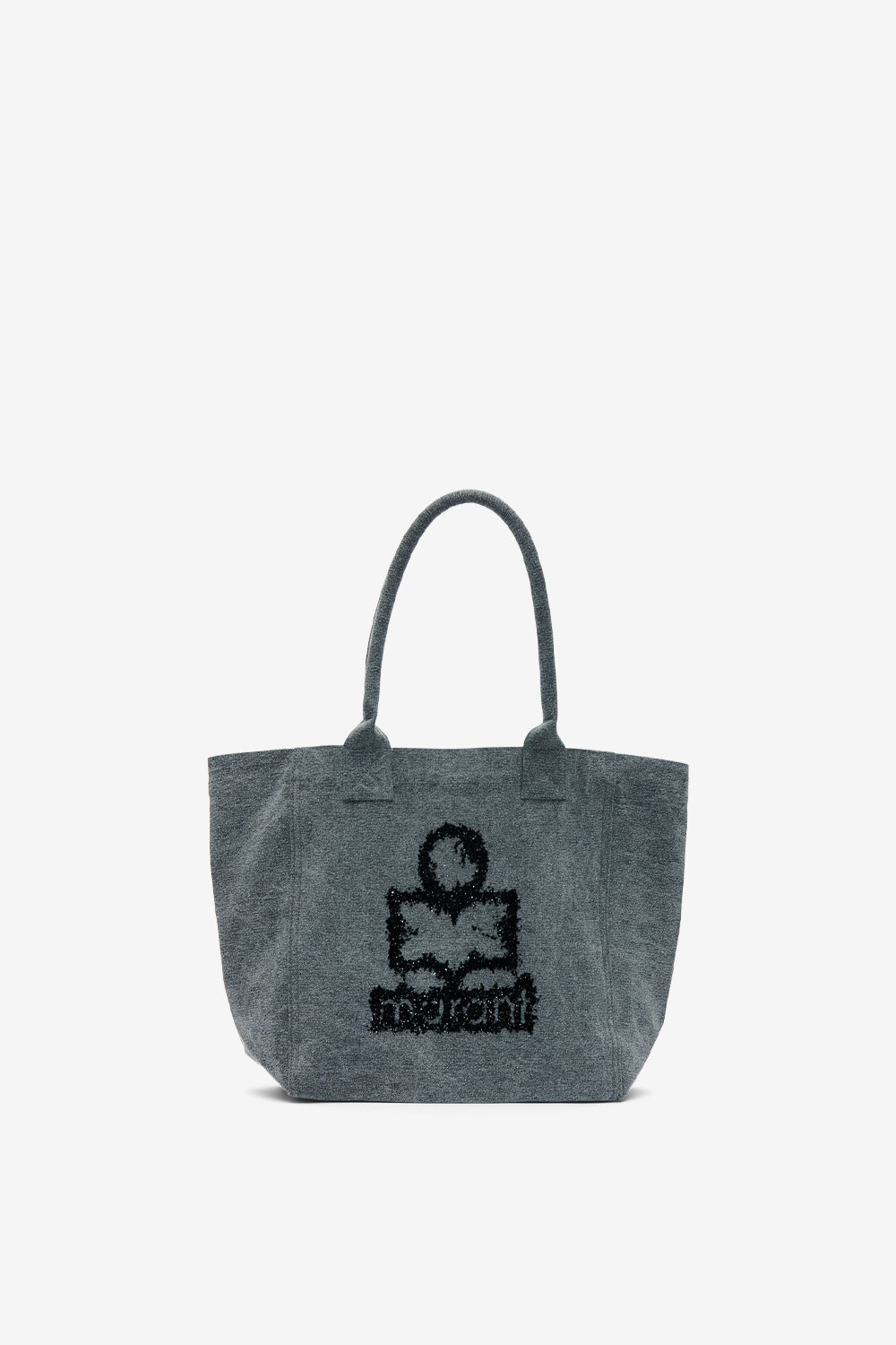 Small yenky faded cotton bag with logo - Gray - Woman - 1