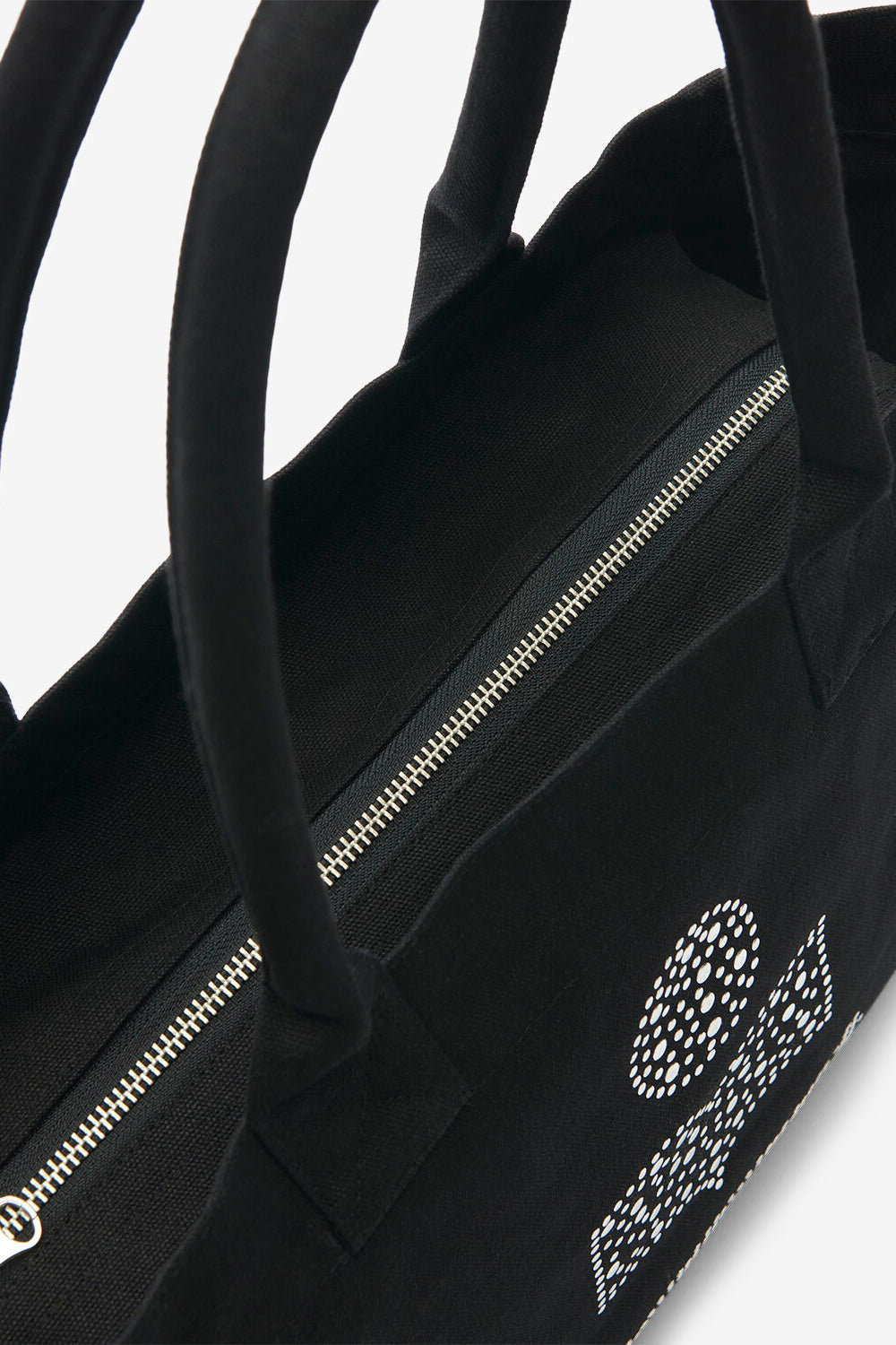 Small yenky faded cotton bag with logo - Black - Woman - 3