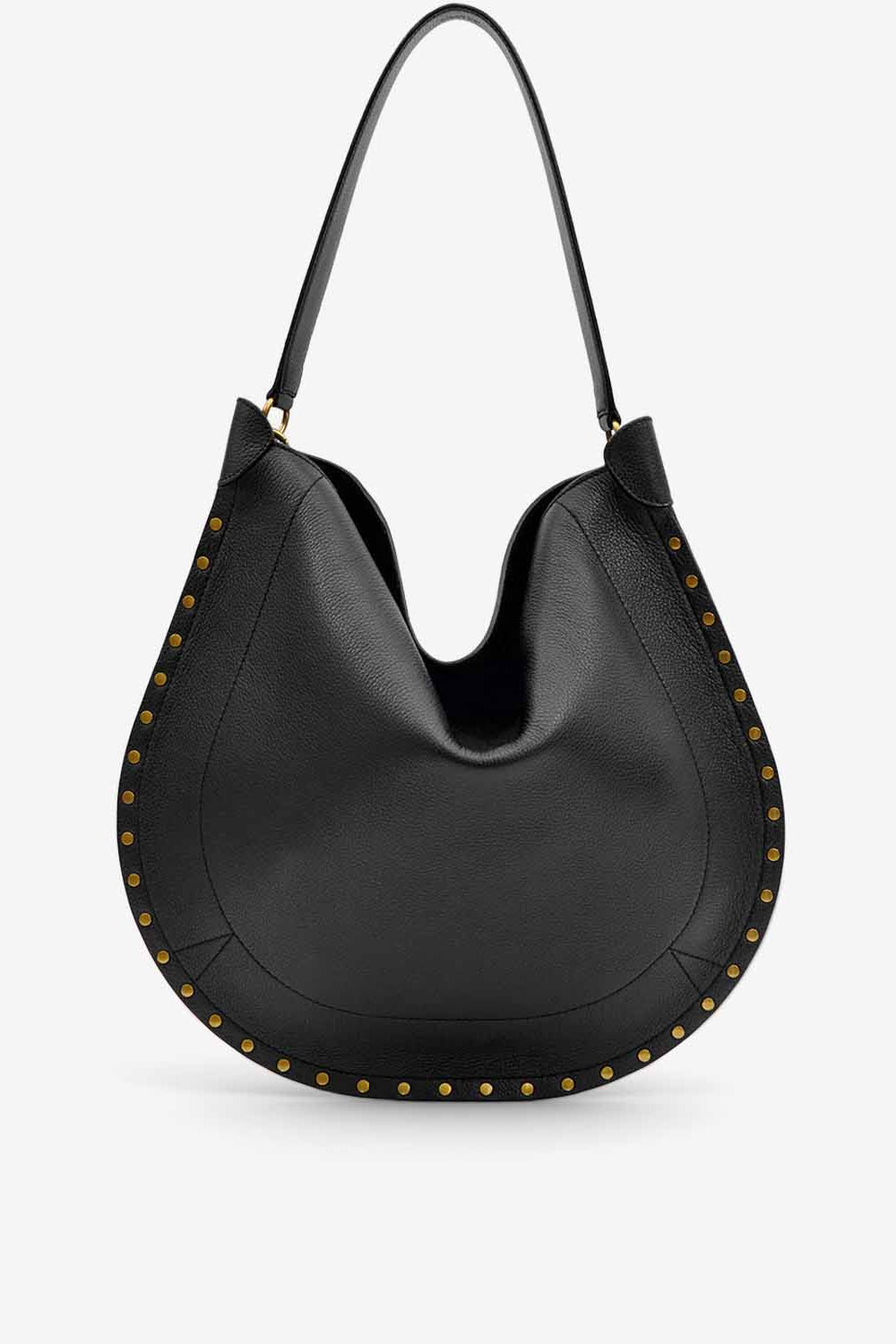 Oskan hobo soft grained calfskin leather handbag - Black - Woman - 3