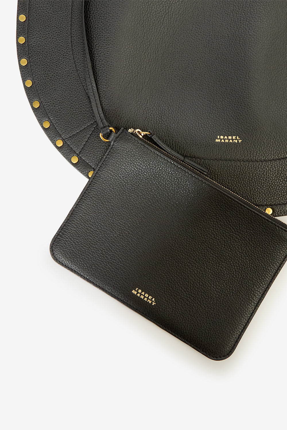 Oskan hobo soft grained calfskin leather handbag - Black - Woman - 4