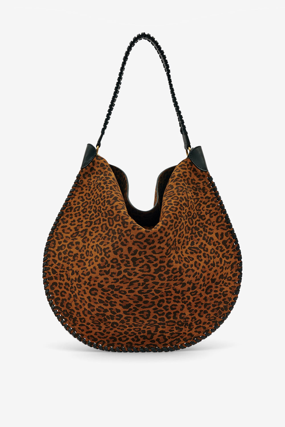 Oskan hobo soft printed suede calfskin leather bag - Leopard - Woman - 3