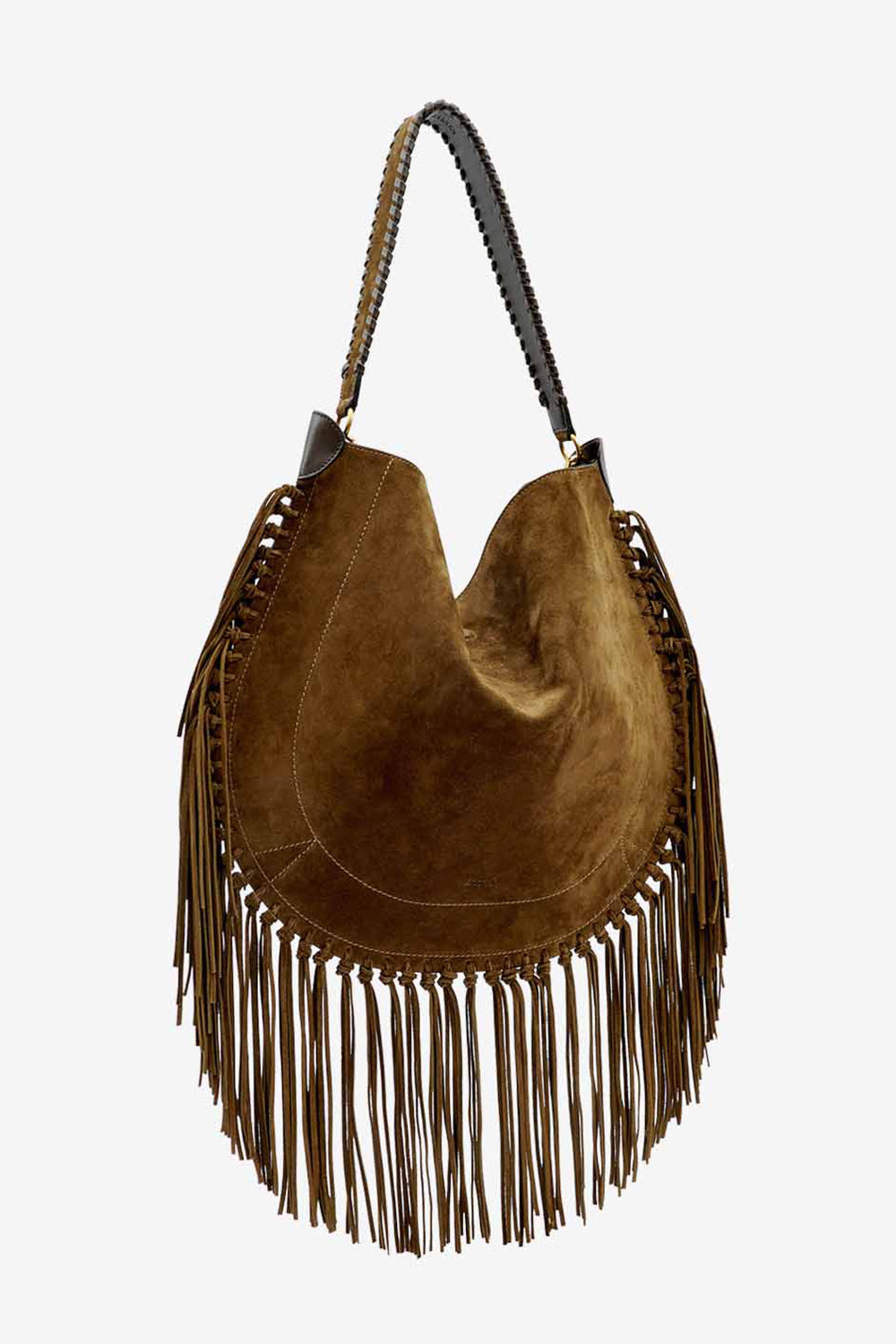 Oskan hobo soft suede calfskin leather bag - Bronze - Woman - 4