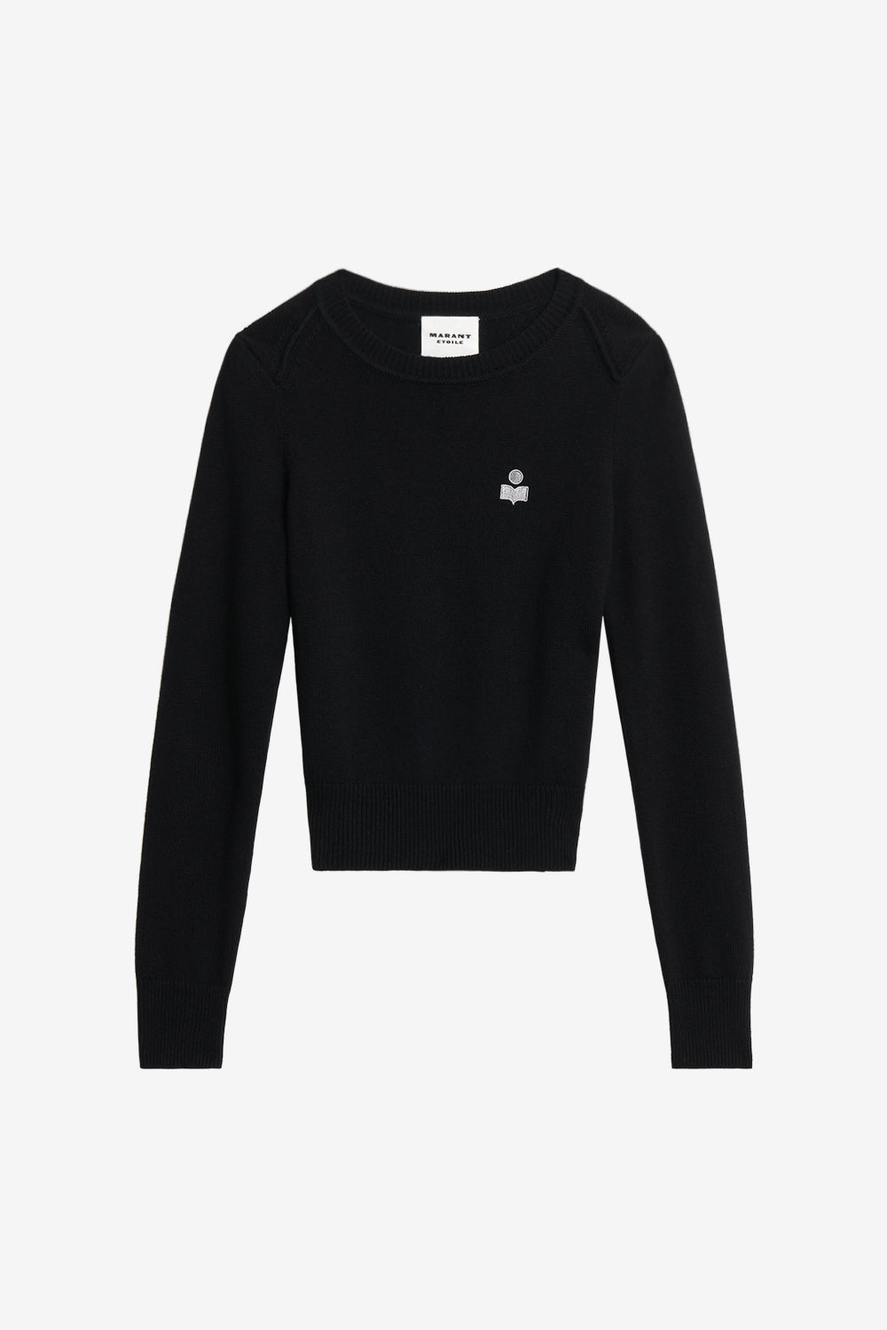 Abelle cotton sweater with logo - Black - Woman - 1