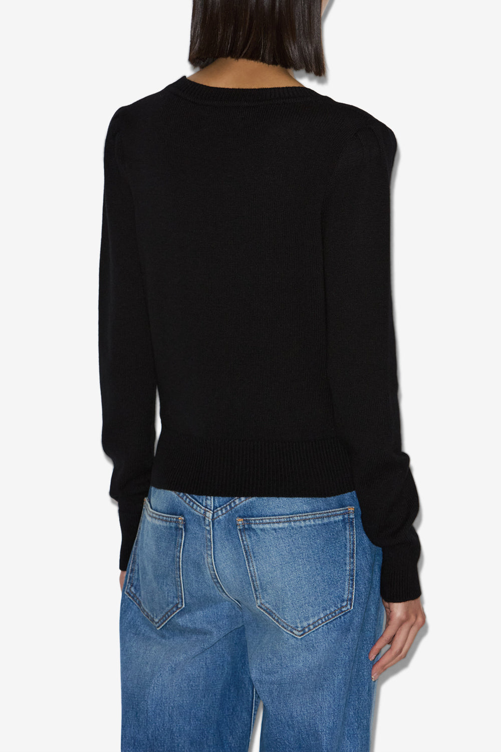 Abelle cotton sweater with logo - Black - Woman - 5