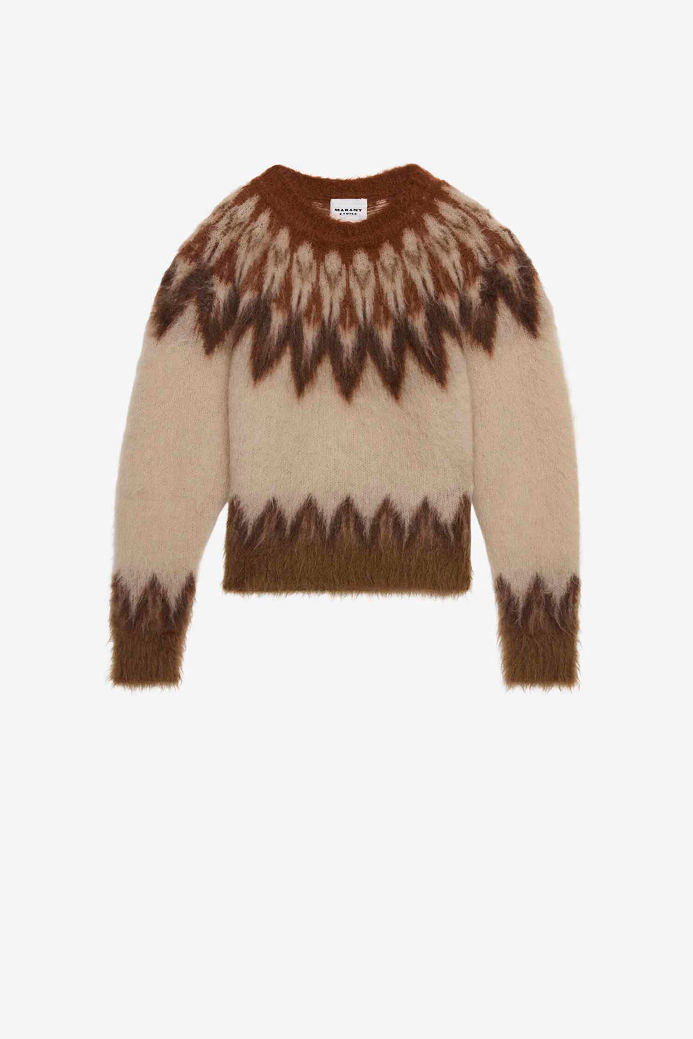 Natania mohair fair isle pattern sweater - Orange - Woman - 1