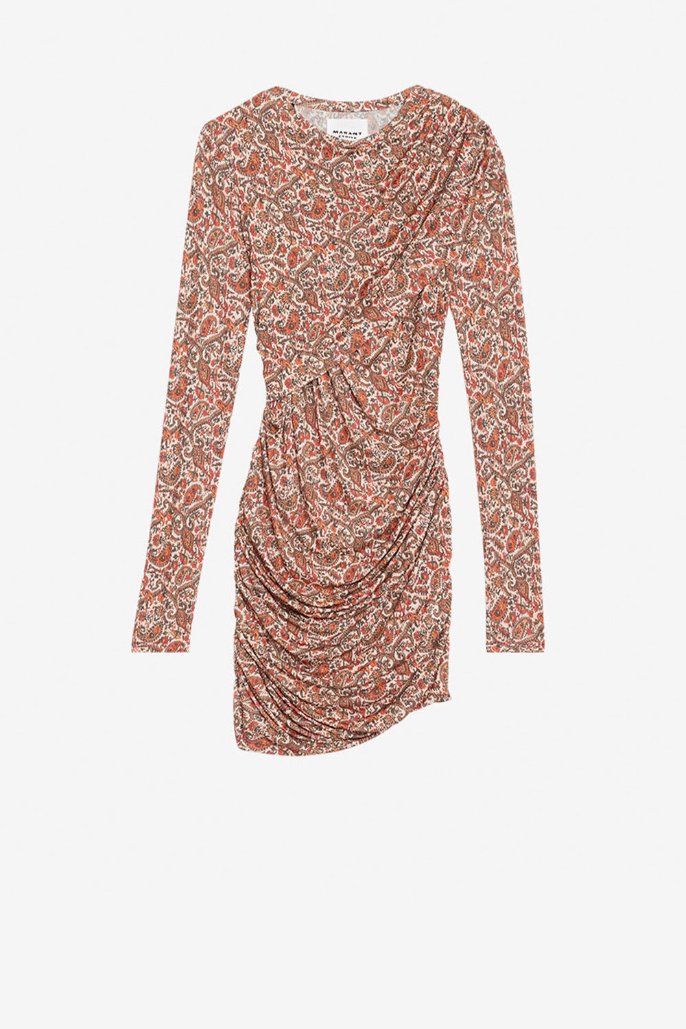 Denise short draped jersey dress - Orange - Woman - 1