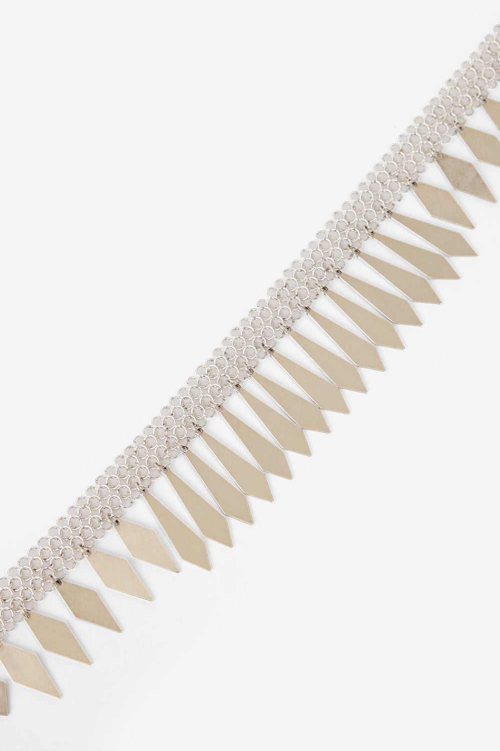 Edwin silver-finish brass chain necklace - Silver - Man - 2