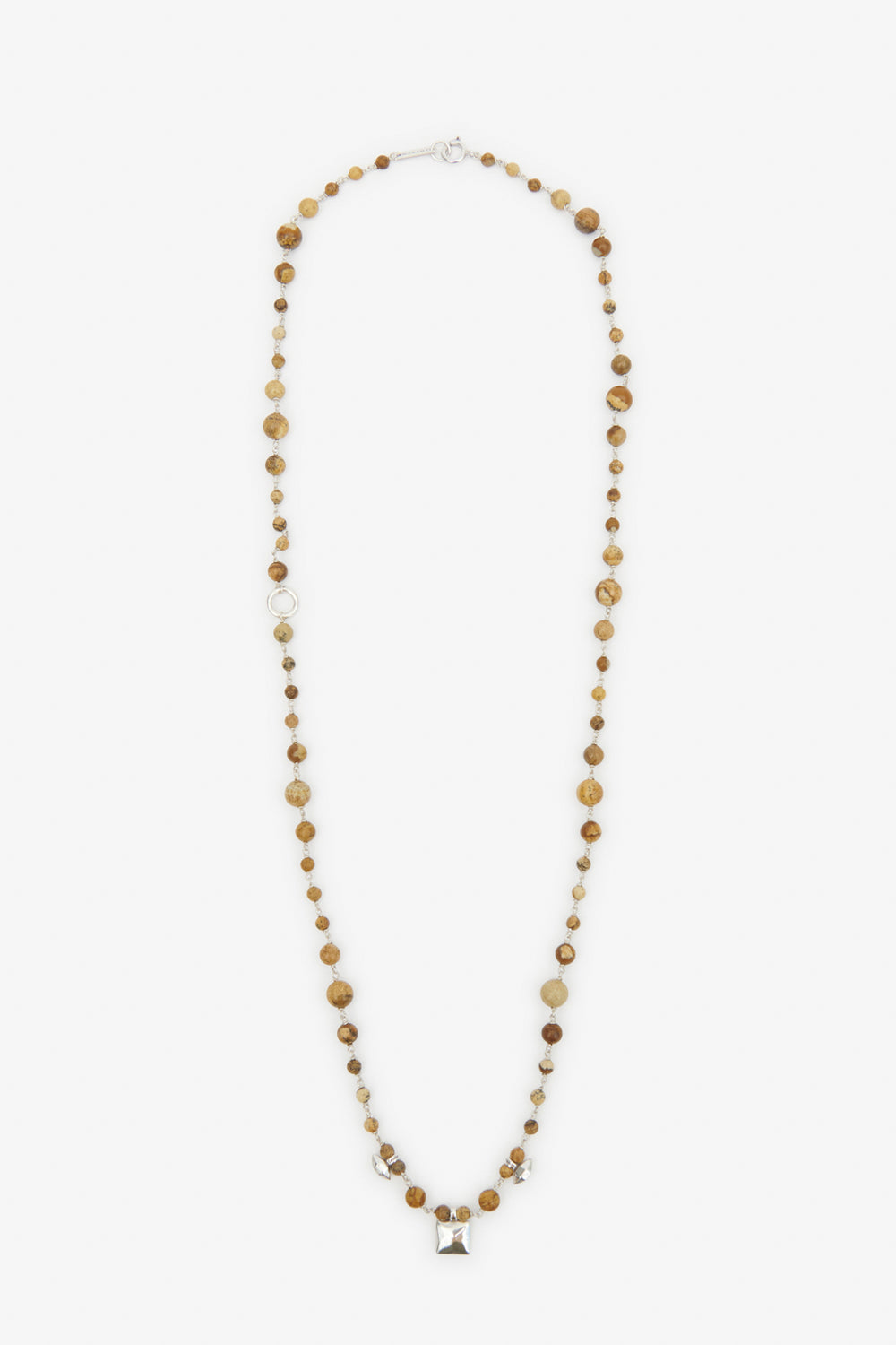 Sautoir en pierre naturelle jack - Naturel et argenté - Man - 1