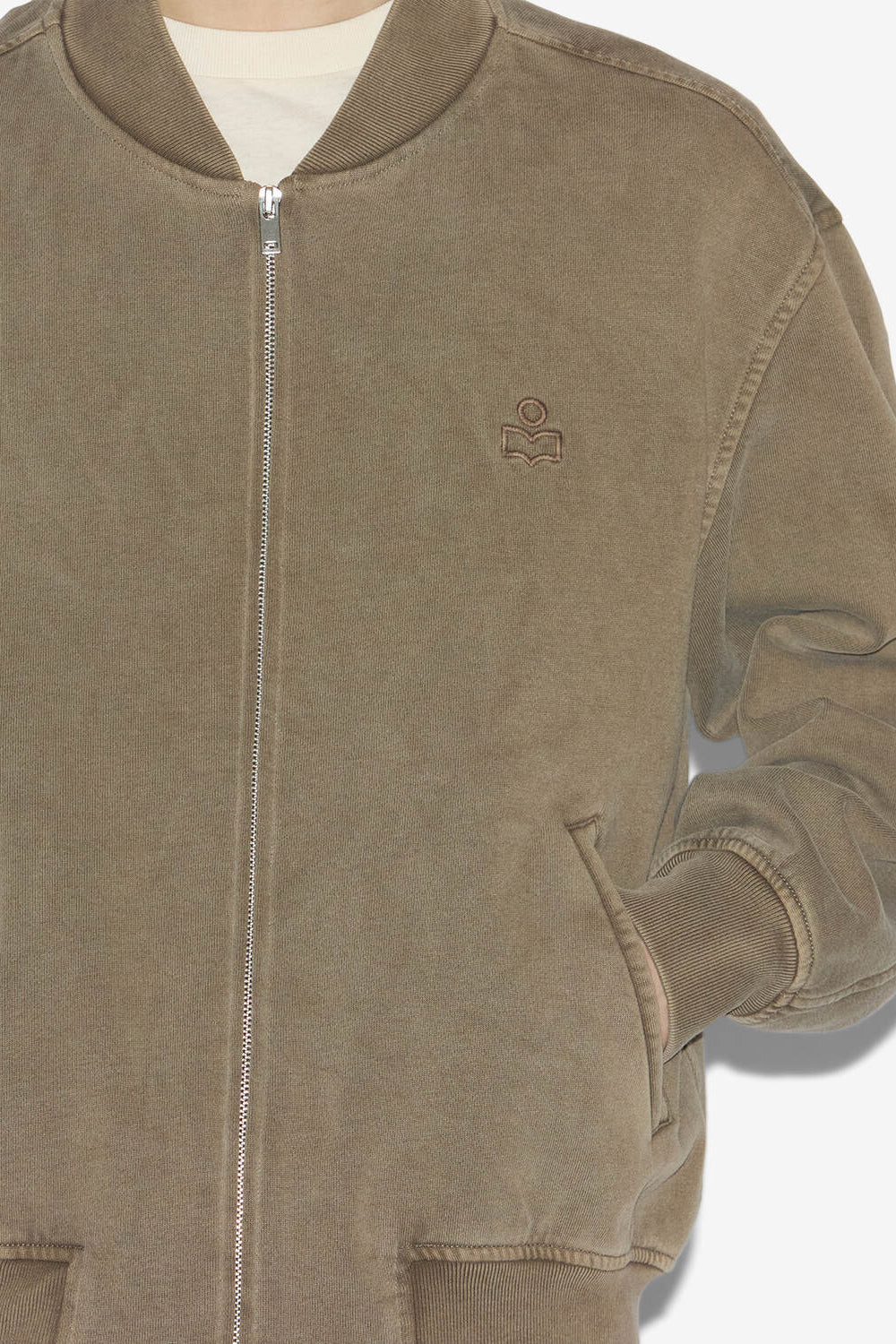 Sweatshirt marty façon bomber en jersey - Foncé bronze - Man - 3